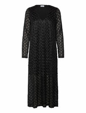 Vizalma V-neck L/s Midi Dress/r Vila Black