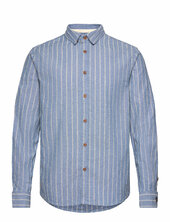 Akleif Ls Stripe Shirt 3 Anerkjendt Blue