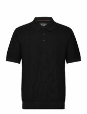 Structured Knitted Solid Polo Scotch & Soda Black