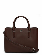 Leather Small Marcy Satchel Lauren Ralph Lauren Brown