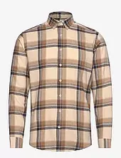 Checked Brushed Shirt L/s Lindbergh Beige