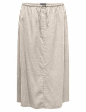 Carcaro Hw Linen Bl Long Skirt Only Carmakoma Beige