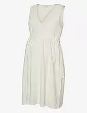 Mllova Tess Sl Jrs Short Dress 2f Mamalicious White