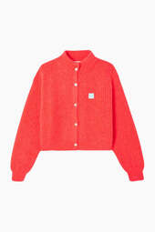 East Cardigan - Fluorescent Sunrise - American Vintage - Rød L