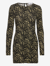 Flower Print Dress Mango Black
