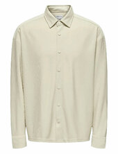 Onskari Plizze Ls Rlx Overshirt Only & Sons Cream