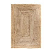 Bombay Tæppe - Flettet Jute - 180x120 Cm - Natur - House Nordic