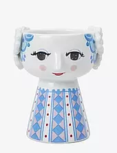 Eva Candle Holder H9.5 Cm Blue Bjørn Wiinblad Blue