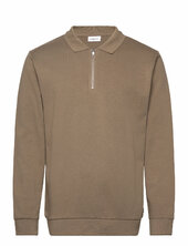 Jersey Pique W Zip L/s Lindbergh Beige