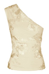 Neo Noir - Top - Florini Big Flower Mesh Top - Light Yellow
