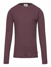 2x2 Cotton Stripe Talino Top Mads Nørgaard Burgundy