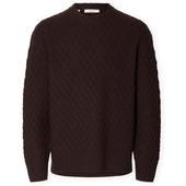 Pullovere Selected  Patric Edit Knit - Chocolate Torte