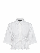 Barnet Cottom Striped Shirt French Connection White