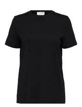 Slfmyessential Ss O-neck Tee Noos Selected Black