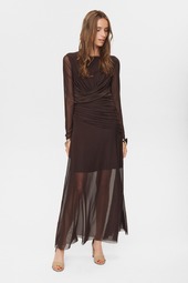 NÃ»mph - Kjole - Cirri Mesh Dress - Black Coffee