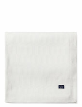 White Jacquard Cotton Tablecloth Lexington Home White