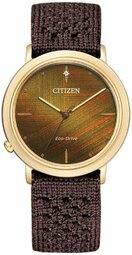 Citizen Dameur Em1003-48x Eco Drive Brun/tekstil Ø34 Mm