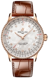 Breitling Herreur R17327211a1p1 Navitimer Automatic 36 Hvid/læder