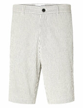 Slhregular-karl Seersucker Shorts Selected White