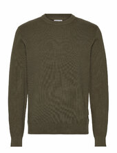 Rib Knitted O-neck Knit Lindbergh Khaki