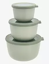 Bowl Set Cirqula High 3 Pcs Mepal Green