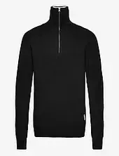 Knitted Zip Pullover Resteröds Black