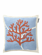 Summer Print/embroidered Linen/cotton Pillow Cover Lexington Home Blue