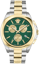 Versace Dameur Ve3ca0623 Chrono Grøn/gul Guldtonet Stål Ø40 Mm