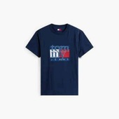 T-shirts M. Korte ærmer Tommy Jeans  Tjm Slim Rwb Flag Tee Ex