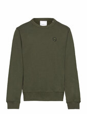 Regular Badge Crew Neck Sweat - Got Knowledge Cotton Apparel Green