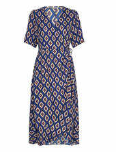 Onlleah S/s Wrap Midi Dress Ex Ptm Only Navy