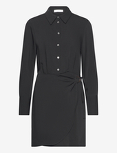 Short Shirt Dress Mango Black