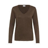 Bluse Brun M/ Lange ærmer Og V/ Hals "milasz" Ls-v - Saint Tropez