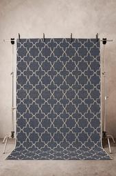 Pisticci Bouclétæppe 200x300 Cm Blå/beige