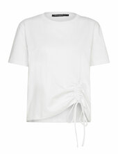 Rallie Cotton Rouched T-shirt French Connection White