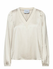 Msselva V-neck Blouse Minus Cream