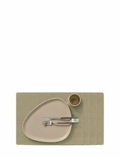 4-set Table Mat Square L Corduroy Lind Dna Green