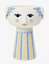 Eva Vase H18.5 Blå Bjørn Wiinblad Patterned