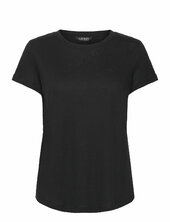Linen-blend Jersey Short-sleeve Tee Lauren Ralph Lauren Black