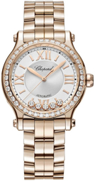 Chopard Dameur 275378-5004 Happy Sport Sølvfarvet/18 Karat Rosa Guld