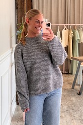 Nümph - Strik - Nuzindi Pullover - Storm Front Melange