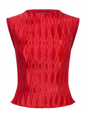 Moira Pleated S/less Top French Connection Red