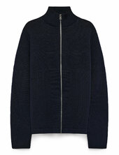 Wool Klemens Zip Knit Fav Mads Nørgaard Navy