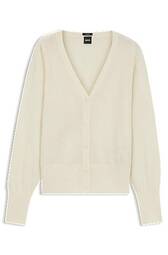 Cardigan Med Relaxed Fit I Kashmir Med Ribkanter