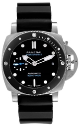 Panerai Herreur Pam00683 Luminor Sort/gummi Ø42 Mm