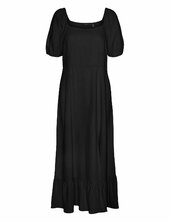 Vmmymilo Ss 7/8 Dress Wvn Ga Vero Moda Black