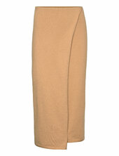 Knit Wrap Skirt Mango Beige