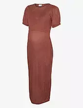 Mlanli June 24 Jrs Midi Dress 2f Mamalicious Brown