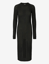 Cana - Square Knit Dress Rabens Sal R Black
