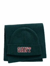 Gant 1949 Beanie Scarf Gift Set Gant Green